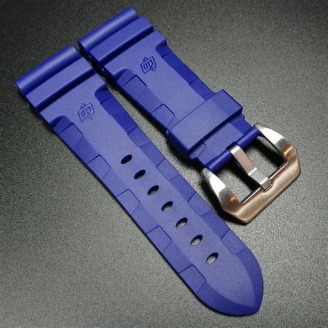 panerai with light blue rubber strap|aftermarket Panerai watch straps.